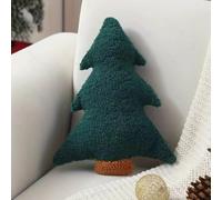 Christmas Tree Pillow, 30 cm x 25 cm x 10 cm, Plush Holiday Decor Pillow, Soft Polyester Fiber Filling, Festive Home & Party Decoration(Three-layer)