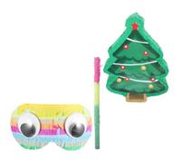 Christmas Tree Pinata Paper Party Decor for Christmas Gatherings | Traditional Shape, Lightweight Paper Build, Table Centerpiece or Hanging Display, Festive Holiday Accent