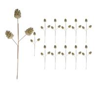Shatchi 58Cm Glitter Pine Cone Christmas Picks - Champagne, Pack Of 12