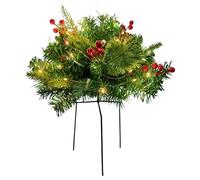 Christmas Tree Planter Filler- 422g Lighted Artificial Christmas Urn Filler With Tripod Stake, Christmass Tree With Lights, Decoration Accessories | Battery Operated Fillers For Event Patio Yard