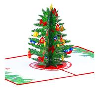 Christmas Tree Pop Up Card, Merry Christmas Tree Greeting Card 3D Christmas Card with Envelopes Pop Up Xmas Card Gift Card for Family Members, Friends, Lover, Her, Him, Mom, Mum, Brother