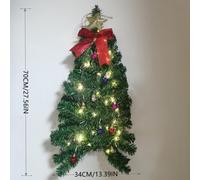 Christmas Tree Pre-Lit Wall Mounted Half Hanging Small LED Lights