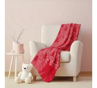 Christmas Tree Print Throw Blanket Cozy Festive Holiday Decor Gift Red 150X200Cm