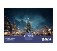 Christmas Tree Puzzles 1000 Piece For Adults And Kids Challenge Toy Christmas Eve Impossible Puzzle Educational Game Home Decoration 70x50cm/1000pcs