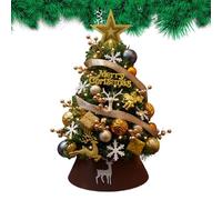 Christmas Tree,Realistic Decoration with Ornaments | Small Artificial Christmas Tree - for Use on Desk Office Home in the Room during Holidays Festive Occasions and Customers