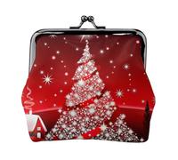 Christmas Tree Red Small Makeup Bag for Purse, Mini Portable Cosmetic Bags, for Gym and Daily Use