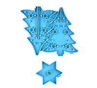 Christmas Tree Resin Silicone Mold Ornaments Epoxy for Casting Home Decorations Supplies Keychain/Earrings/Jewelry Molds Snowflake/Reindeer Molds Ornament