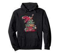 Christmas Tree Rex Attack Costume for Dinosaur Lovers Pullover Hoodie
