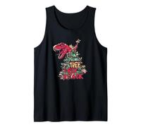 Christmas Tree Rex Attack Costume for Dinosaur Lovers Tank Top