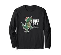Christmas Tree Rex Tiny Arms Big Problems Funny Long Sleeve T-Shirt