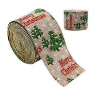 Christmas Tree Ribbon | Wreath Streamer,Decorative Bow Accessories Wired Edge Ribbon, Decorative Wrapping Farmhouse Decor for