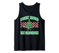 Christmas Tree Rockin Around Classroom Xmas Teacher Women Tank Top