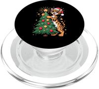 Christmas Tree Savannah Cat Sunglasses PopSockets PopGrip for MagSafe