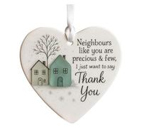Christmas Tree Sea Glass Pendant Xmas Hanging Ornaments Round Flat Tree Decoration with Beach Themed Accents for Home & Festive Decors (Heart-B)