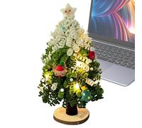 Christmas Tree Set - Handmade Christmas Tree Material Package, Christmas Tree with Twisted Stick and Fairy Lights | Christmas Decoration - Small Christmas Tree For Birthdays, Vaca