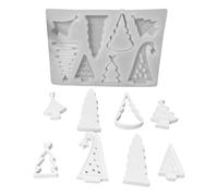 Christmas Tree Shape, 8-Way Heat Resistant Mould for Ornaments and Crafts, Casting Mould for Christmas Tree Plaster | For Festival Party Wedding Soap Cake Resin