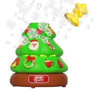 Christmas Tree Shape Bubble Electric Baby Toy Home Beach Garden Outdoor Blowing Toy Parent-child Communication Machine