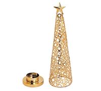 Christmas Tree Shaped Candle Holder, Metal Tea Light Candle Holders Xmas Tree Candleholder Tealight Holder Gold Scented Candle Stand Home Tabletop Decoration for Holiday Party
