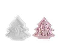 Christmas Tree Shaped Candle Mould, Soap Making Tool - Christmas Silicone Shape - for Adults Children Party Table Centerpiece Food Kitchen Small Objects
