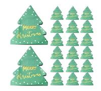 Christmas Tree Shaped Napkins - 20 Pieces Decorative Christmas Napkins | 16.5x15.5cm Paper Christmas Dinner Napkins | Green Christmas Tree Decorative Plate Napkins for Home, Cafe, Restaurant