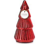 Christmas Tree Shaped Scented Candle Gift, 8oz Decoration Candles, Winter Holiday Mercury Decorative Green Glass Tree Candle, Decor for Home, Cranberry Fragrance