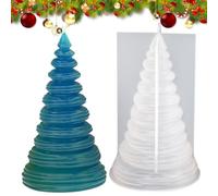 Christmas Tree Silicone Mold - 3D Christmas Candle Molds - Seasonal Decor for School Desktop Apartment Room Thanksgiving Holiday Party Offices Dormitory Desk