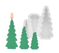 Christmas Tree Silicone Mold, 3Pcs Tree Craft Molds, Holiday D IY Decorations for Home Decor Resin Art Candles Clay Projects, Gift for Crafters Friends Family Men Women Youth