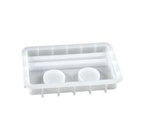 Christmas Tree Silicone Mold Standing Elk Decoration Crafting Tool Double Hole Holder Base Holiday Decoration Mold