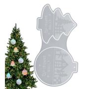 Christmas Tree Silicone Mould, Christmas Bauble Ornament Mould, 2-Way Reusable Elastic Silicone Mould for Fondant, Chocolate, Soap, Cake