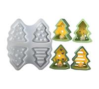 Christmas Tree Silicone Shape - Christmas Non Stick, Versatile | Creative Casting For Candle Production, Soap Production, Festive Artistic Decoration For Candle Making