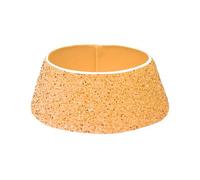 Christmas Tree Skirt Base Stand Up Round Quadrilateral Hexagon Xmas Trees Trunk Guard Decoration Ultimate Collar Multiple Sizes Perfect for Any Type of Holiday Ornament Bulk (Yellow, One Size)