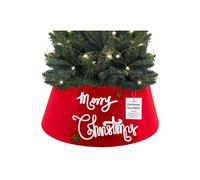 DECO EXPRESS Christmas Tree Skirt - Funny Christmas Santa Tree Cover - Festive Cover Decoration - Different Designs (Red Merry - Top 42cm/Base 56cm)