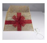 Christmas Tree Skirt Light Up Gold 40 LED's Foldable Xmas Tree Cover Tidy