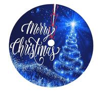 Christmas Tree Skirt Merry Christmas Blue Snow Tree 48 Inch for Xmas New Year Nightmare Before Christmas Decorations Lobby Home