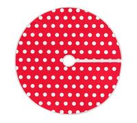 Christmas Tree Skirt Polka Dots Red White Christmas Trees Mat For Party M | Xmas Tree Base Cover Luxury Base Cover Mat For Festive