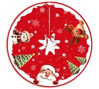 Christmas Tree Skirt Round, Xmas Tree Decorations, Xmas Tree Base Cover Skirts 48 Inch for Christmas Party New Year Winter Holiday Home Indoor Decor (ice-cream tree skirt, 48 Inch)