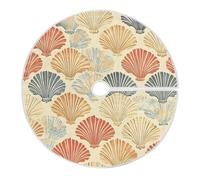 Christmas Tree Skirt Seashell Medley Nautical Coastal 48 Inch Xmas Tree Mat Christmas Tree Skirt Ornament Tree Base Cover Mat for Christmas Decorations New Year Party Holiday 120cm