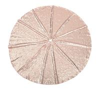 Christmas Tree Skirt Sequin Xmas Tree Mat Decorations for Holiday Party Rose Gold 91cm.