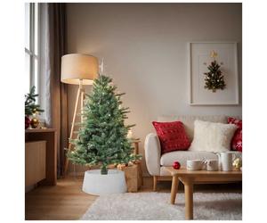 Christmas tree skirt White 65x23 cm Polypropylene Woven QuickFit Assembly Collar