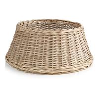 Christmas Tree Skirt Woven Willow Xmas Tree Collar Wicker Rattan Christmas Tree Trunk Basket Guard Base Rustic Handcrafted Tree Ring -Ideal for Trees 7ft and Above Bottom Diameter 60cm