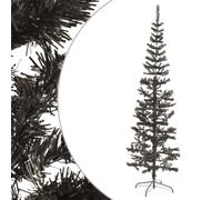 Christmas tree Slim Black 240cm PVC with 486 Tip Steel Stand 60x60cm Modern Mini
