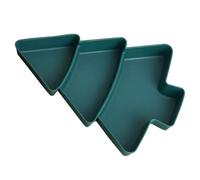 Christmas Tree Snack Tray in Green Pp, Compartment Plate for Appetizers | Separate Snacks Neatly, Festive Presentation for Christmas Season, Lightweight Design for Hosts and Event Planners