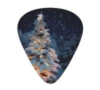 Christmas Tree Snow Guitar Plectrums, 12 Pcs Lightweight Guitar Plectrums, 0.46mm/0.71mm/0.96mm Thickness For Acoustic Guitar Acoustic Electric Guitar Ukulele Bass