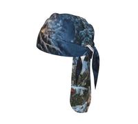 Christmas Tree Snow Print Breathable Wide-Fit Cycling Cap Unisex Sports Head Cover Yoga Running Workouts