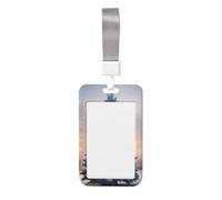 Christmas Tree Snow Print Heavy Duty Badge Holder with Retractable Reel, Id Badge Holder Key Card Work Badge Clip for Nurse Teacher Student Office Women Men