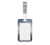 Christmas Tree Snow Print Heavy Duty Badge Holder with Retractable Reel, Id Badge Holder Key Card Work Badge Clip for Nurse Teacher Student Office Women Men
