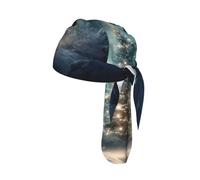 Christmas Tree Snow Printed Sweatband Cycling Bandana, Cool Dry Skull Cap Liner, for Football Basketball Tennis