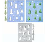 Christmas Tree Snowflake Frame Metal Cutting Die Cuts, DIY Crafts Scrapbook Paper Cards Cutting Dies Cut Stencils for DIY Embossing Card Making Book Tags Decorative Paper Dies Scrapbooking