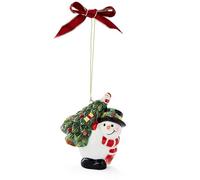 Christmas Tree Snowman carrying Tree Ornament