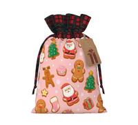 Christmas Tree Sock Cookies Christmas Burlap Gift Bags With Drawstring And Tags - Tiny Small Gift Bags For Xmas Candy And Christmas Supplies, Christmas Drawstring Gift Bags 8.3×11.8in